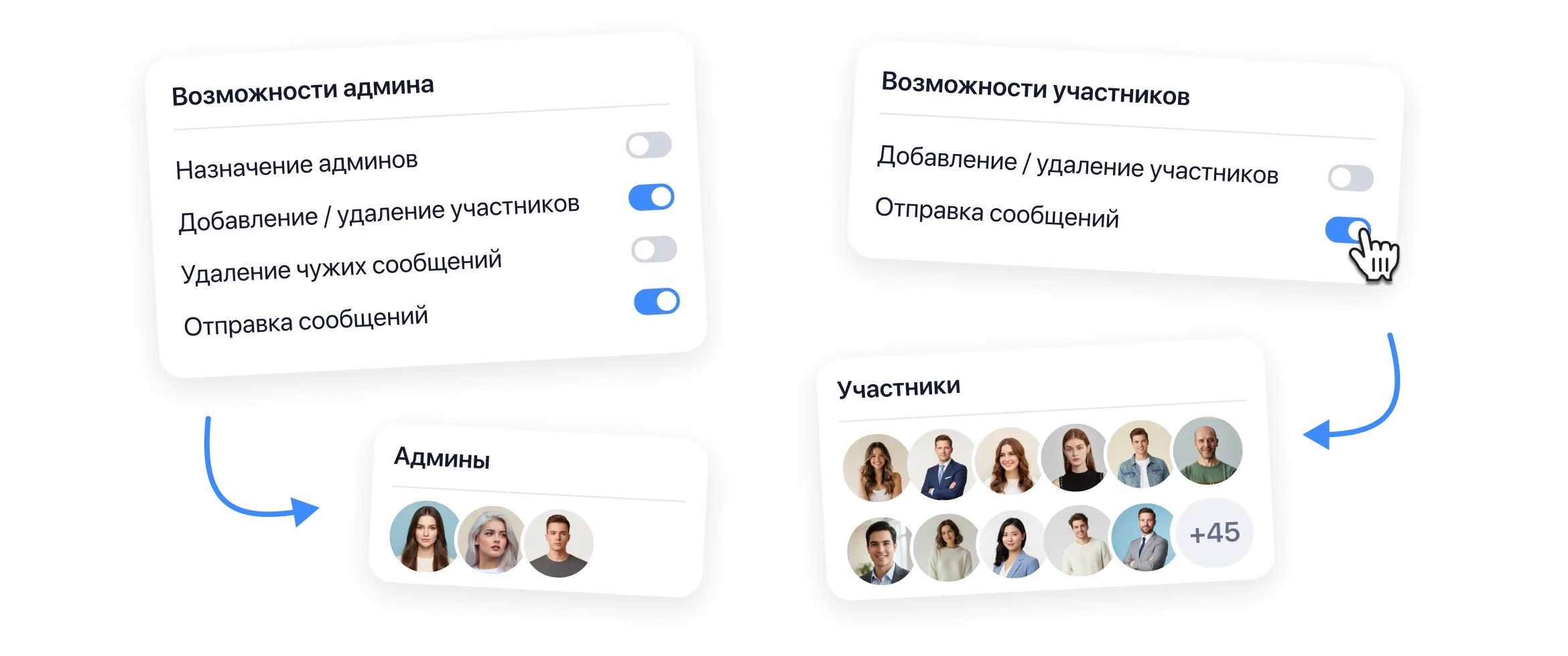 Опросы и реакции